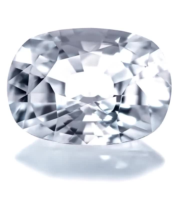 Engagement Ring: white gold, white sapphire, diamonds